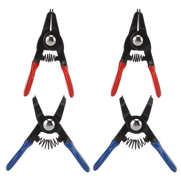 Sarapandan 4pcs Universal, Spring-Loaded, Durable for Internal & External Circlips Mini Snap Ring Pliers Set