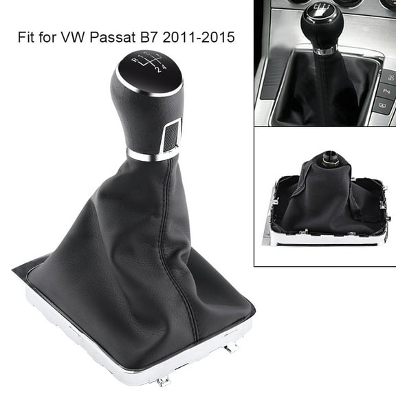 Sarapandan 5-Speed Gear Shift Knob & Gaiter Boot Set for Enhanced Driving Experience Upgrade your Passat B7 2011-2015