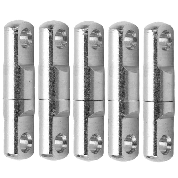 Sarapandan 5pcs/set Stainless Steel Column Type 360° Rotary Bearing Swivels Fishing Swivels Hook Connector4#