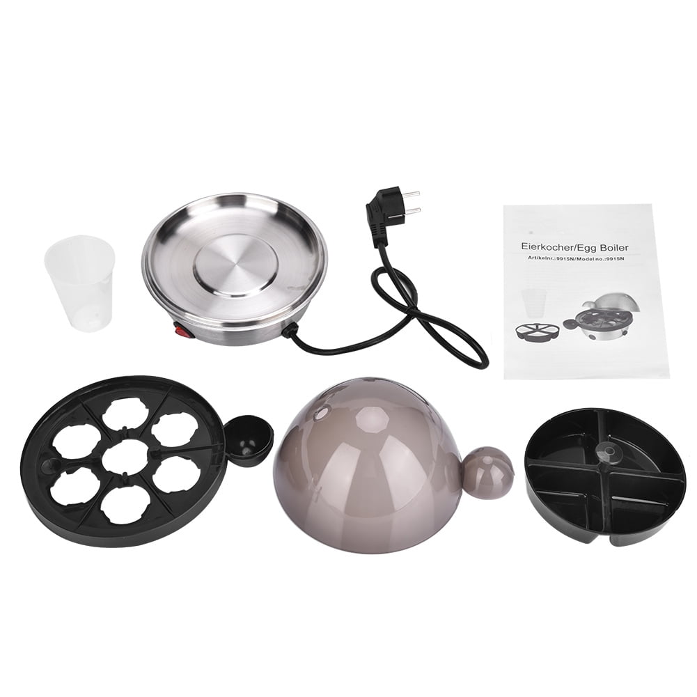 Sarapandan 7-Egg Boiler for Effortless Kitchen Cooking, EU Plug, 220-240V Stainless Steel Electric Egg Cooker