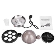 Sarapandan 7-Egg Boiler for Effortless Kitchen Cooking, EU Plug, 220-240V Stainless Steel Electric Egg Cooker