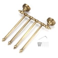 thumbnail image 1 of Sarapandan Bathroom Wall Shelf for Pants Hanger, Vintage Style Antique Brass 4-Arm Towel Holder Rack, 1 of 8