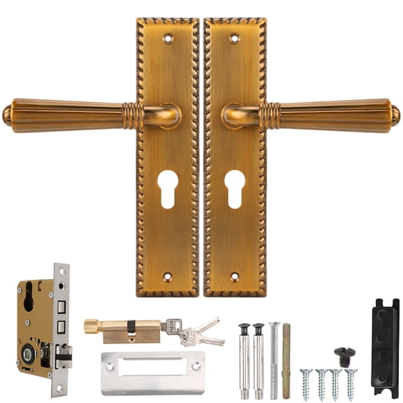 Sarapandan Classic Bedroom Handle for Enhanced Interior Room Security Vintage European Door Lock Sarapandan