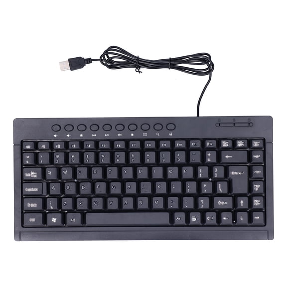 Sarapandan Compact Desktop & Notebook Essential for Office Work Mini 87-Key USB Wired Keyboard