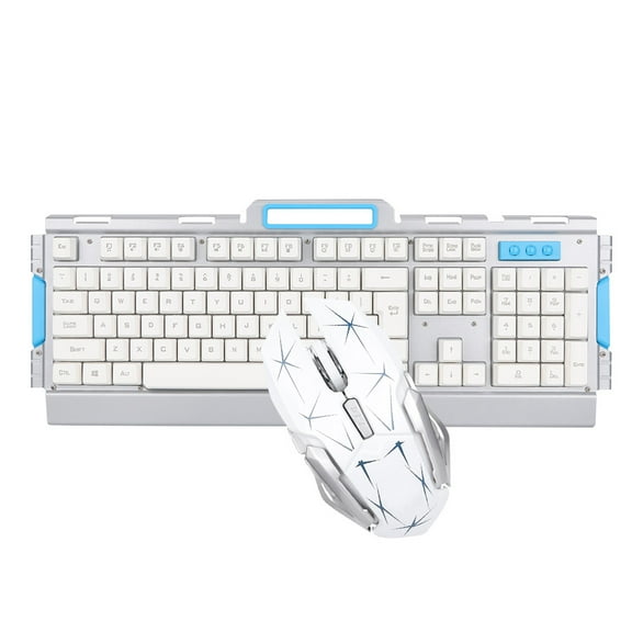 Sarapandan Enhanced Optical Desktop PC/Laptop Bundle for Seamless Gameplay 2.4GHz Wireless Gaming Keyboard & Mouse Set