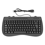 Ergonomic Arabic USB Keyboard, 87 Keys KB-301B, Durable Plastic Design, Computer Accessories for Optimal Comfort