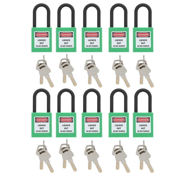 Sarapandan Ideal for Factories, Construction, Hospitals & Chemical Plants 38mm Green Safety Padlock with Dustproof Insulation for Industrial Use