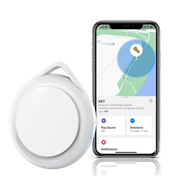Sarapandan Key Finder, Works with Apple Find My (iOS Only), Replaceable Battery, Lost Mode, GPS Tracker for Kids, Luggage, Wallet