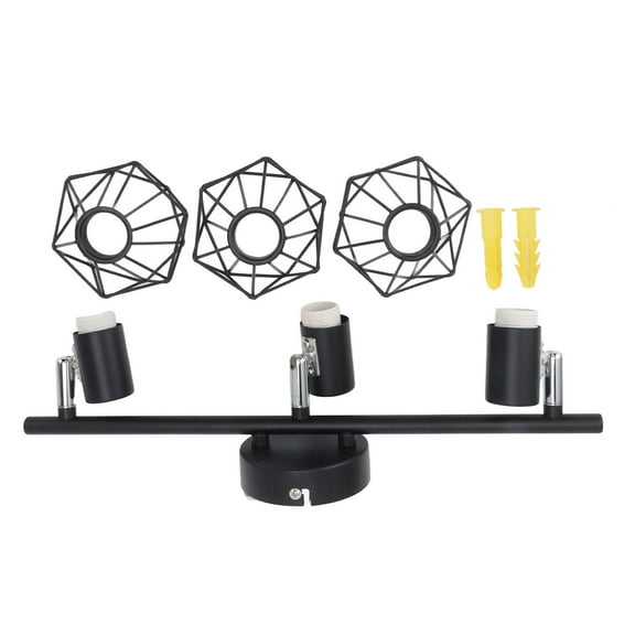 Sarapandan Matte Black Finish, Modern Ceiling Spotlight, 85-265V, Fashionable Design Rotatable 3-Light Track Lighting Kit