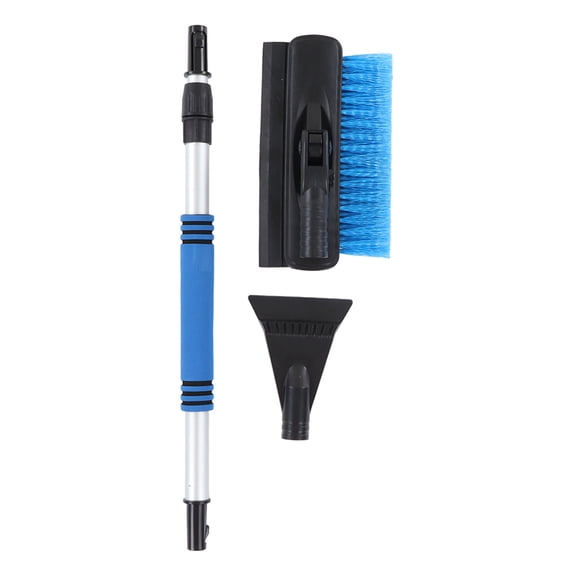 Sarapandan Multi-Functional Ice Scraper for Efficient Car Snow Removal Snow Brush with Extendable Aluminum Handle & Rotating Head