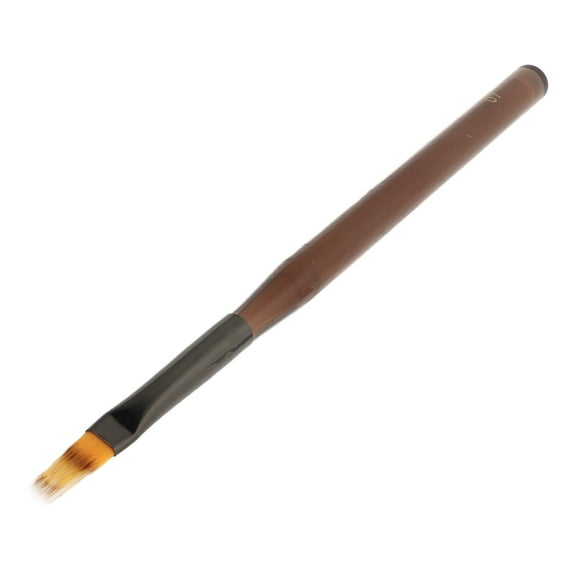 Sarapandan Nylon Flat Gel Brush for Fingernail Extension, Brown Translucent Pen for Precise Drawing Professional Nail Art Brush Set Sarapandan