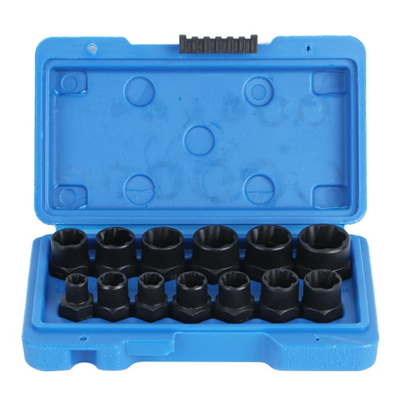 Sarapandan Professional Tool Kit 13-Piece Impact Bolt & Nut Extractor Socket Set for Wrench Pliers