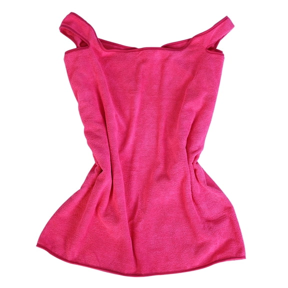 Sarapandan Quick-Dry, Wearable Towel Robe Dress for Shower & Spa, Rose Red Superfine Fiber Bath Wrap