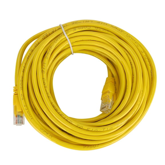 Sarapandan RJ45 1000M CAT5 Gigabit High Speed Ethernet Lan Network Yellow Patch Cable 10 meters