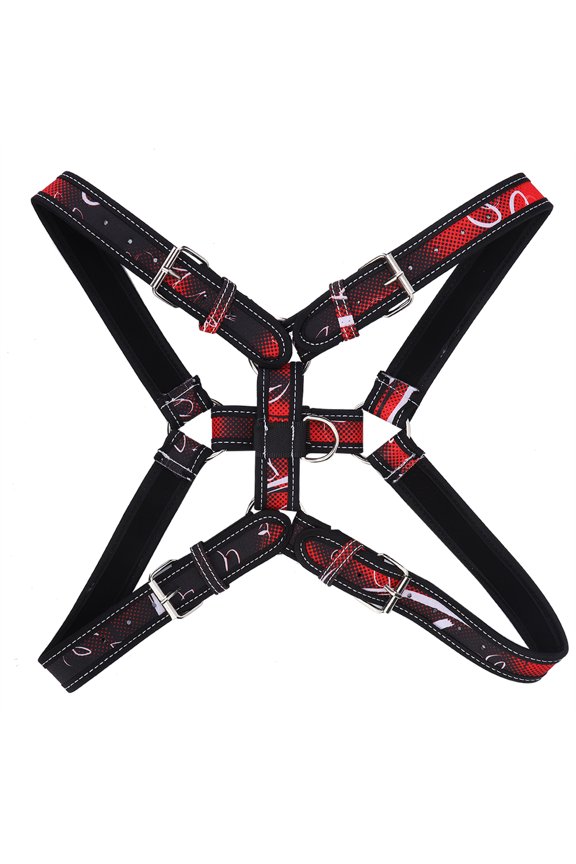 Sarapandan Red & Black Faux Leather Tight-Fitting Chest Binder for Couples' Intimacy, Average Size Corsette Belt