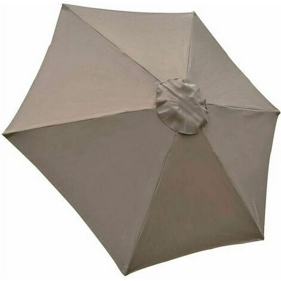 Sarapandan Replacement cover for parasol, 6 ribs, 2 m, waterproof, anti-UV, replacement fabric, Khaki