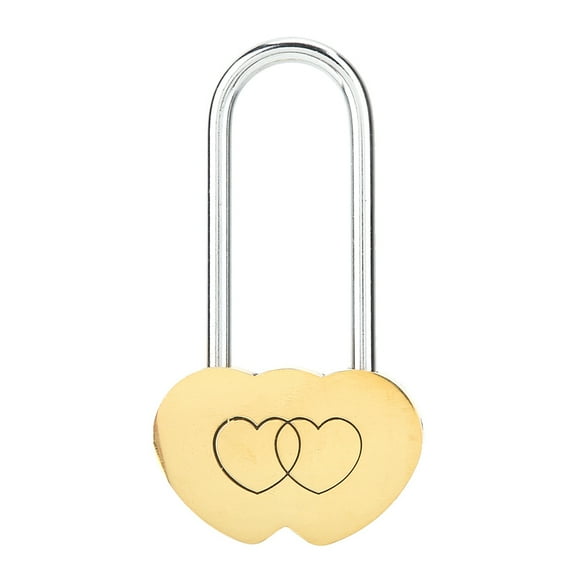 Sarapandan Romantic Love Lock for Valentine's Anniversaries Engraved Double Heart Padlock Sarapandan