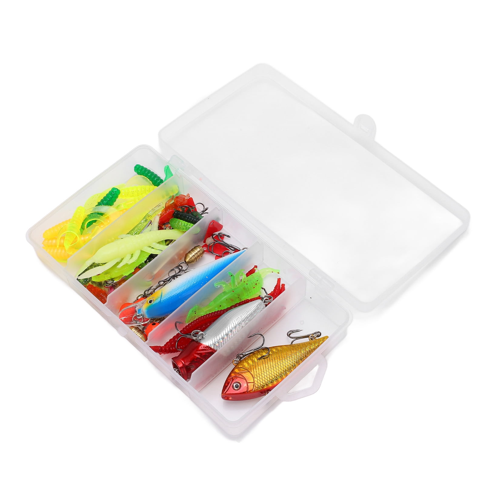 Sarapandan Sarapandan Fishing Tackle Set Soft and Hard Lure Baits Tackle Kit Minnow Popper Crank Frogs Lure Hooks for Bass Trout Fishing Sarapandan