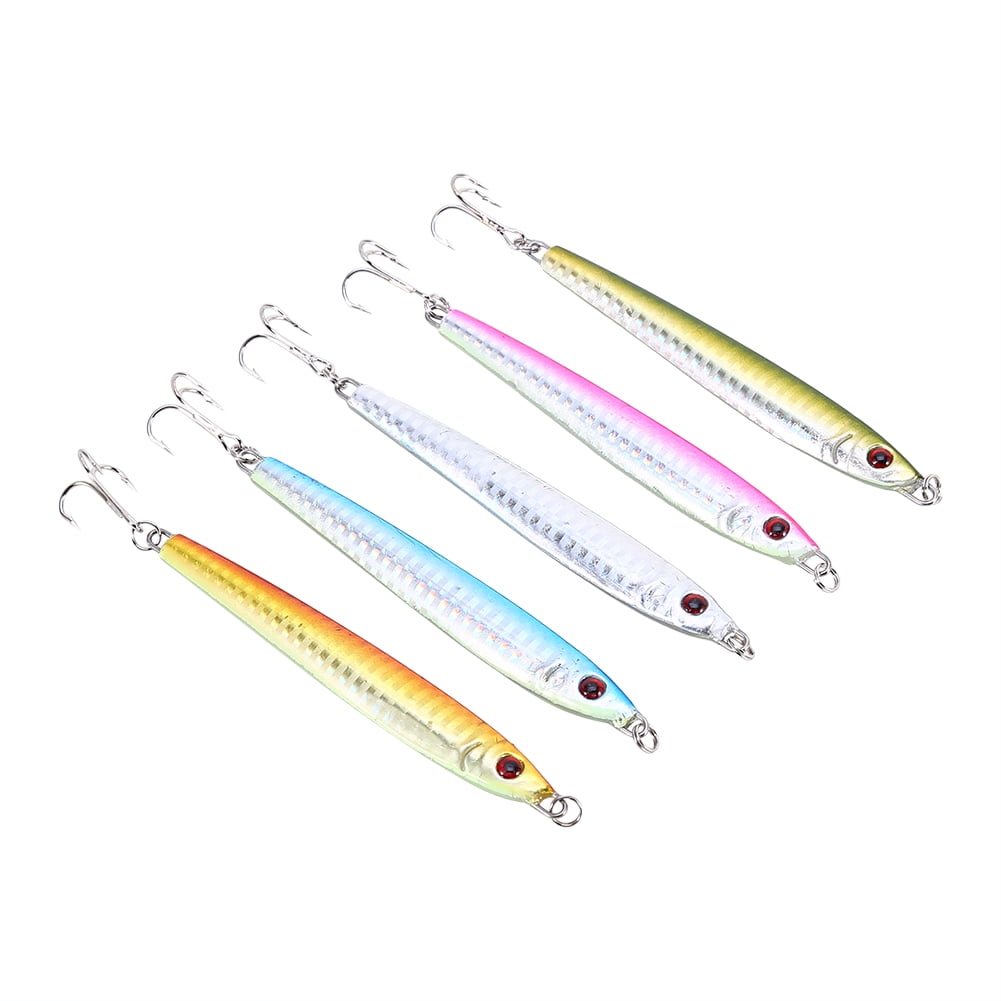 Sarapandan Sarapandan Hot 5pcs Lot Jigs Fishing Lures Metal Baits Iron Jig Sea Tackle 40g