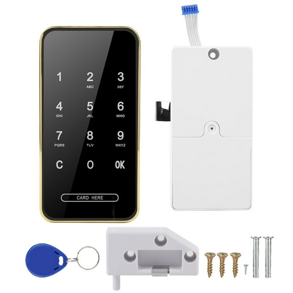 Sarapandan Secure File & Shoe Cabinet Electronic Password Card Access Golden RFID Touchscreen Keyless Lock Sarapandan
