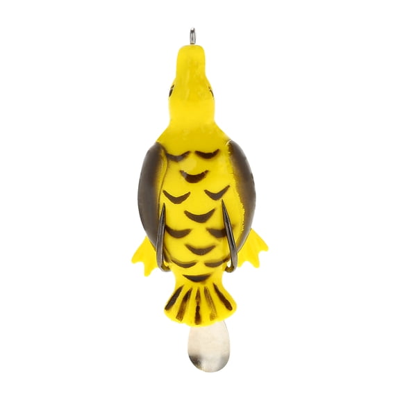 Sarapandan Soft Simulating Duck Shape Catching Fish Lure Hook Fishing Bait Accessory (Yellow)