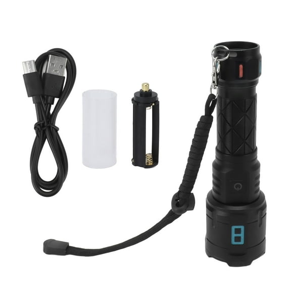 Sarapandan Super Bright 10000LM LED Flashlight, Waterproof with Fluorescent Strip, 5 Modes for Emergency