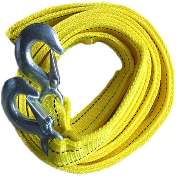 Sarapandan Tow Rope Car Emergency Supplies Yellow Pull Rope 5 Ton 4 Meter Tow Strap Thickened and Widened Tow Rope