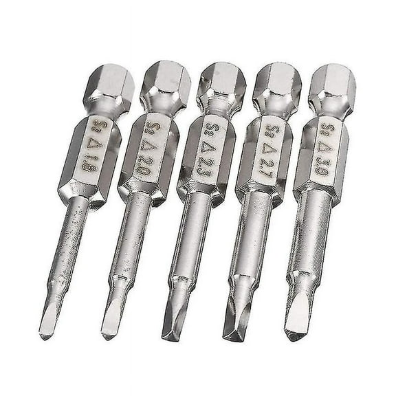 Sarapandan Trosgynnu 5 Pieces Magnetic Triangle Head Screwdriver Bits, S2 Steel Triangular Tip Screw Driver Bit Hex Shank Triangle Screwdriver Bit Set(1Set, Silver) Sarapandan