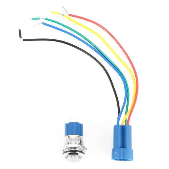 Sarapandan Waterproof Toggle Switch, 12V 0.6in LED Lighted, Self-Locking & Resetting, White illumination