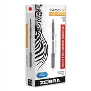 Sarasa Clip jel Pen, Retractable, Fine 0.5 mm, Red , Red Barrel, 12/Pack