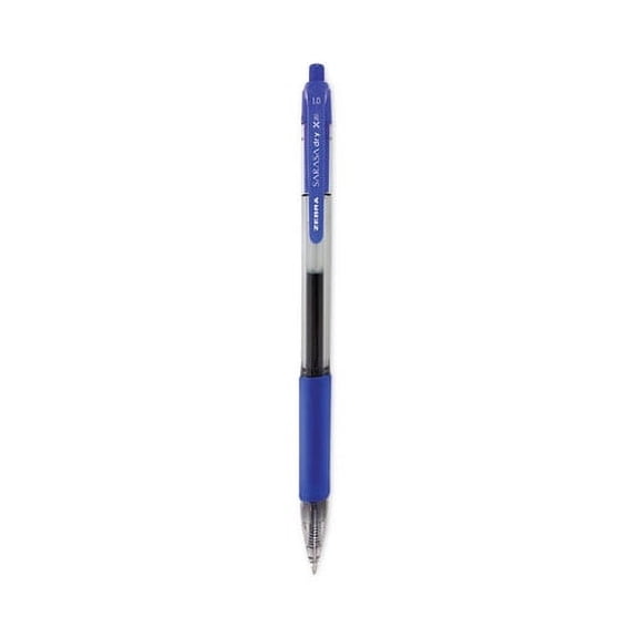 Sarasa Dry Gel X20 Gel Pen, Retractable, Bold 1 mm, Blue Ink, Translucent Blue Barrel, 12/Pack | Bundle of 2 Dozen
