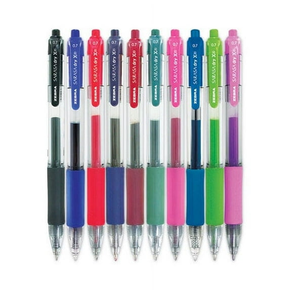 Sarasa Dry Gel X20 Gel Pen, Retractable, Medium 0.7 Mm, Assorted Ink And Barrel Colors, 10/pack | Bundle of 2 Sets