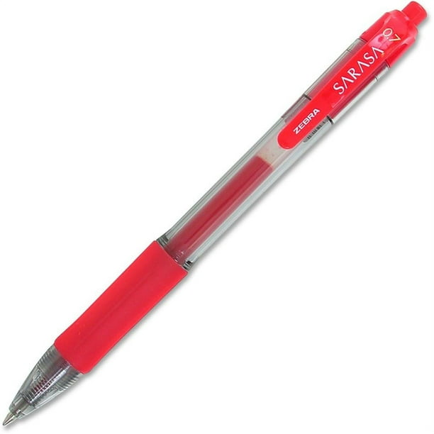 Sarasa Dry Gel X20 Gel Pen, Retractable, Bold 1 mm, Red Ink, Clear/Red Barrel, Dozen Sarasa Dry Gel X20 Gel Pen, Retractable, Bold 1 mm, Red Ink, Clear/Red Barrel, Dozen