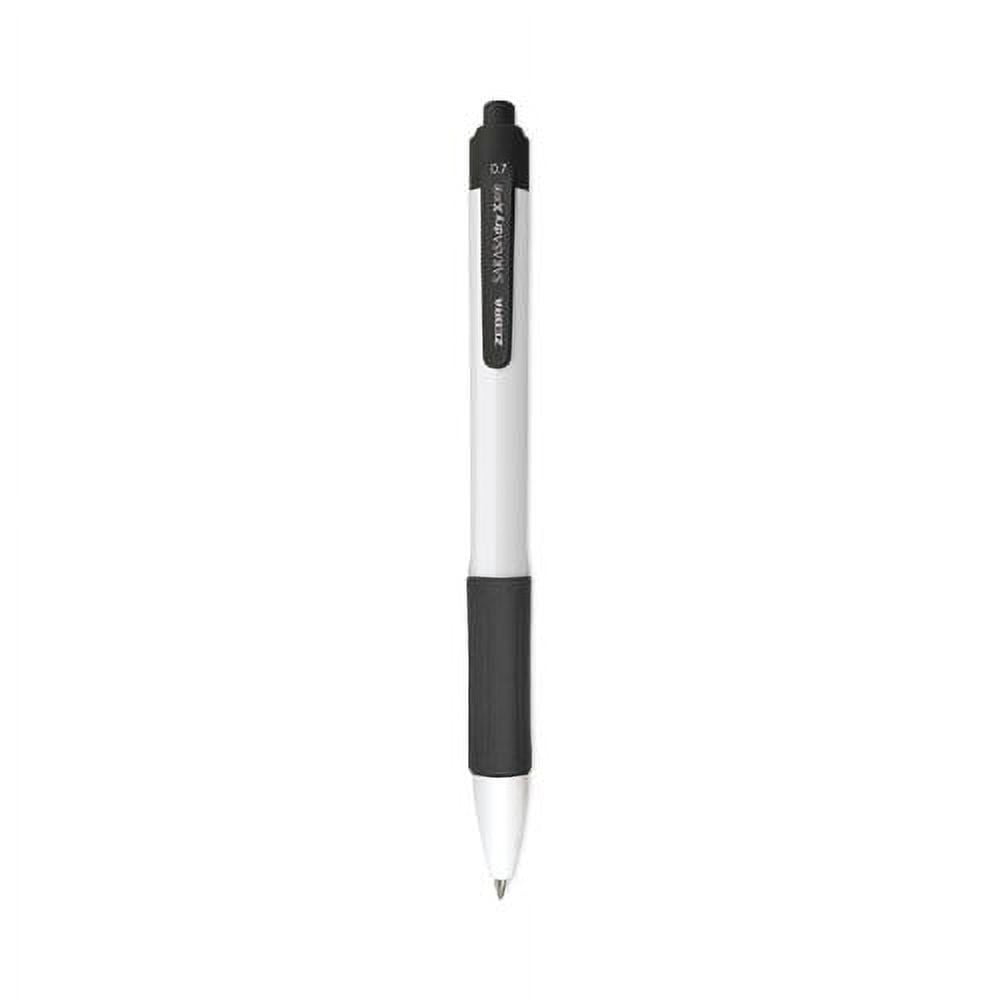 Sarasa Dry X20+ Gel Pen, Retractable, Fine 0.7 mm, Black Ink, White Barrel, Dozen | Bundle of 5 Packs