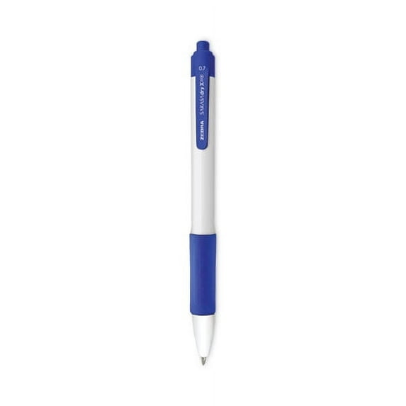 Sarasa Dry X20+ Gel Pen, Retractable, Fine 0.7 mm, Blue Ink, White Barrel, Dozen | Bundle of 10 Packs