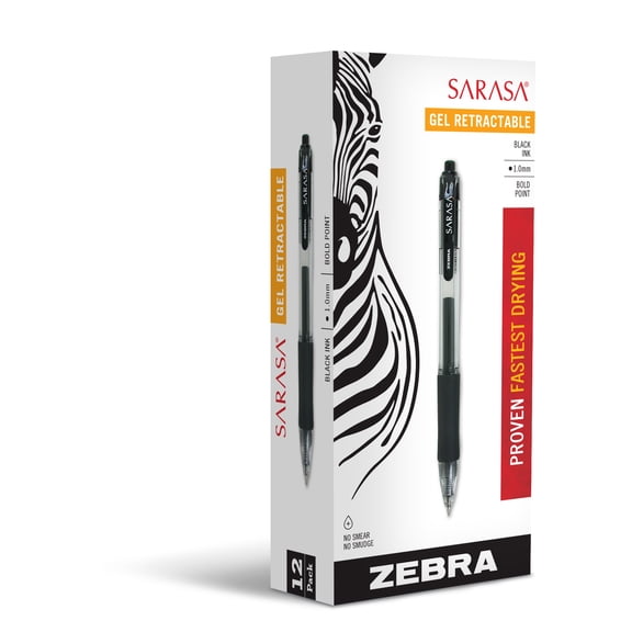 Sarasa Gel Retractable Bold RDI 1.0mm Black Dozen