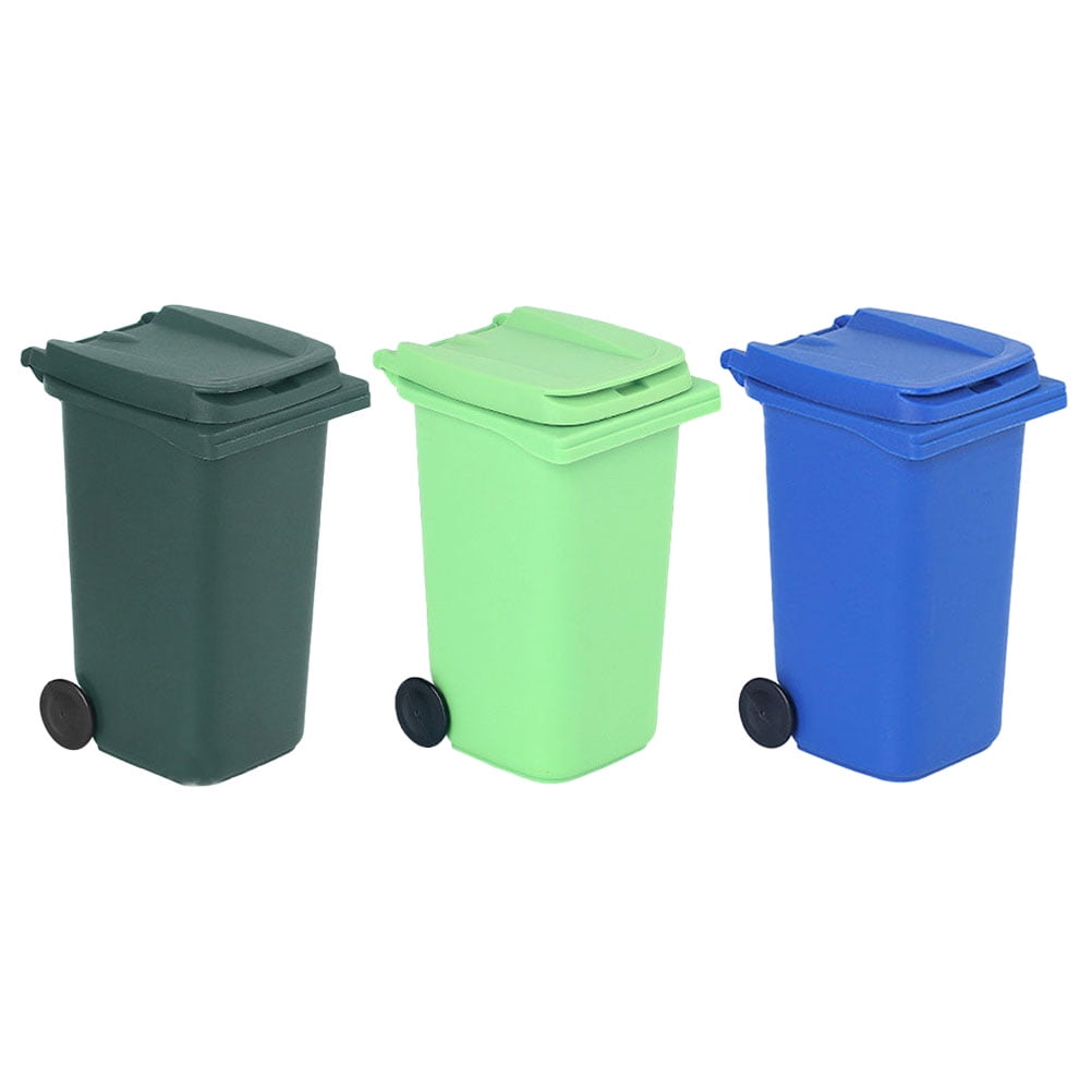 Sarasara 3pcs Desktop Mini Wastebasket Office Waste Can Mini Trash Bin