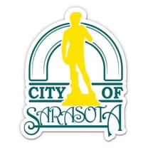 Sarasota Florida - 3" Vinyl Sticker - For Car Laptop I-Pad Phone Helmet Hard Hat - Waterproof Decal