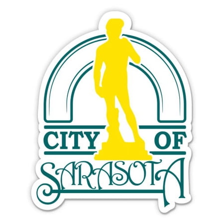 Sarasota Florida - 3" Vinyl Sticker - For Car Laptop I-Pad Phone Helmet Hard Hat - Waterproof Decal