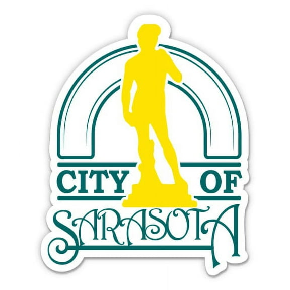 Sarasota Florida - 3" Vinyl Sticker - For Car Laptop I-Pad Phone Helmet Hard Hat - Waterproof Decal