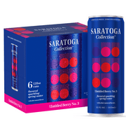 Saratoga Collection, Berry Flavored Sparkling Water, Untitled Berry No. 3, 12 fl oz, 6 Pack Cans