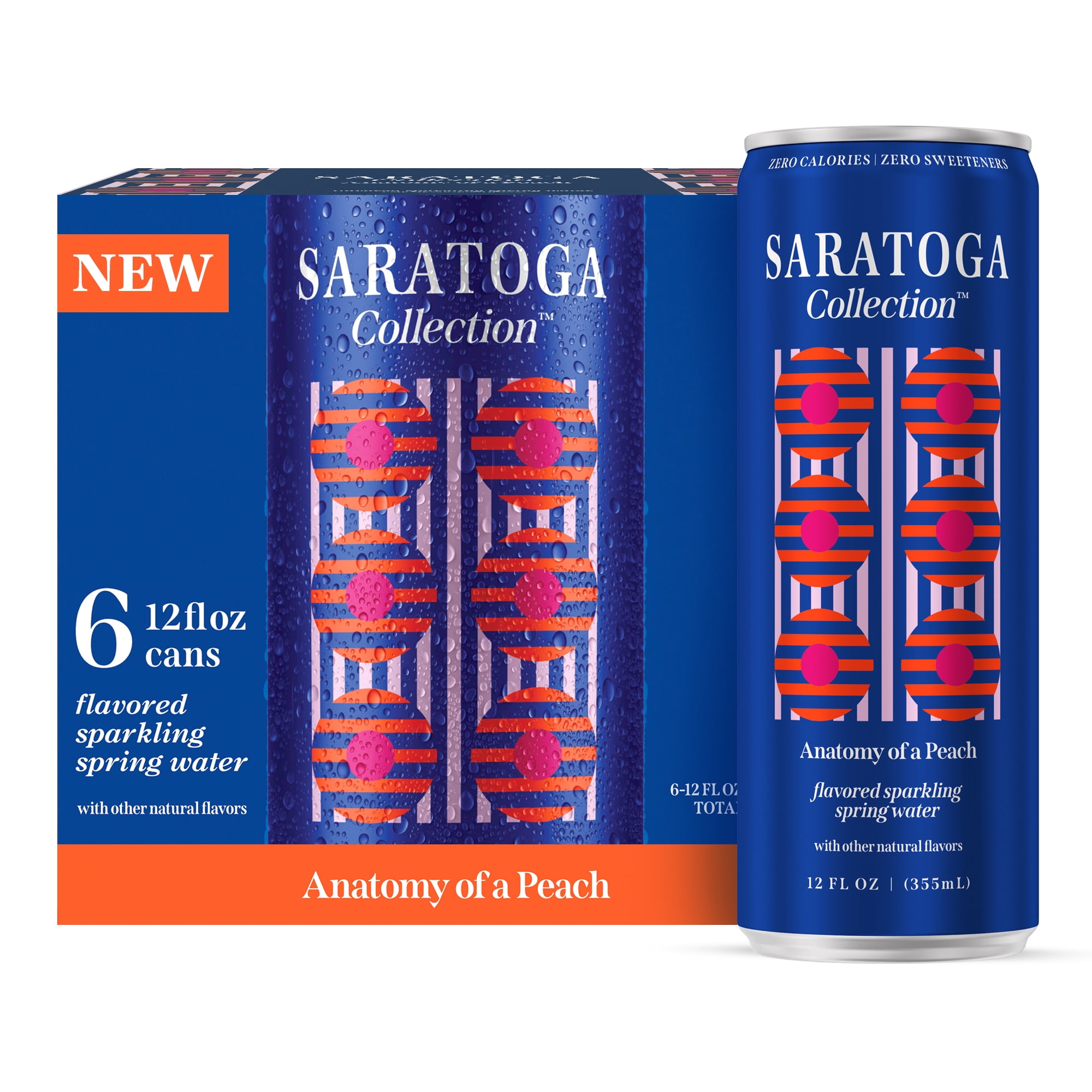 Saratoga Collection, Peach Flavored Sparkling Water, Anatomy of a
