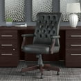 thumbnail image 1 of Saratoga High Back Tufted Office Chair with Arms in Black - Bonded Leather, 1 of 3