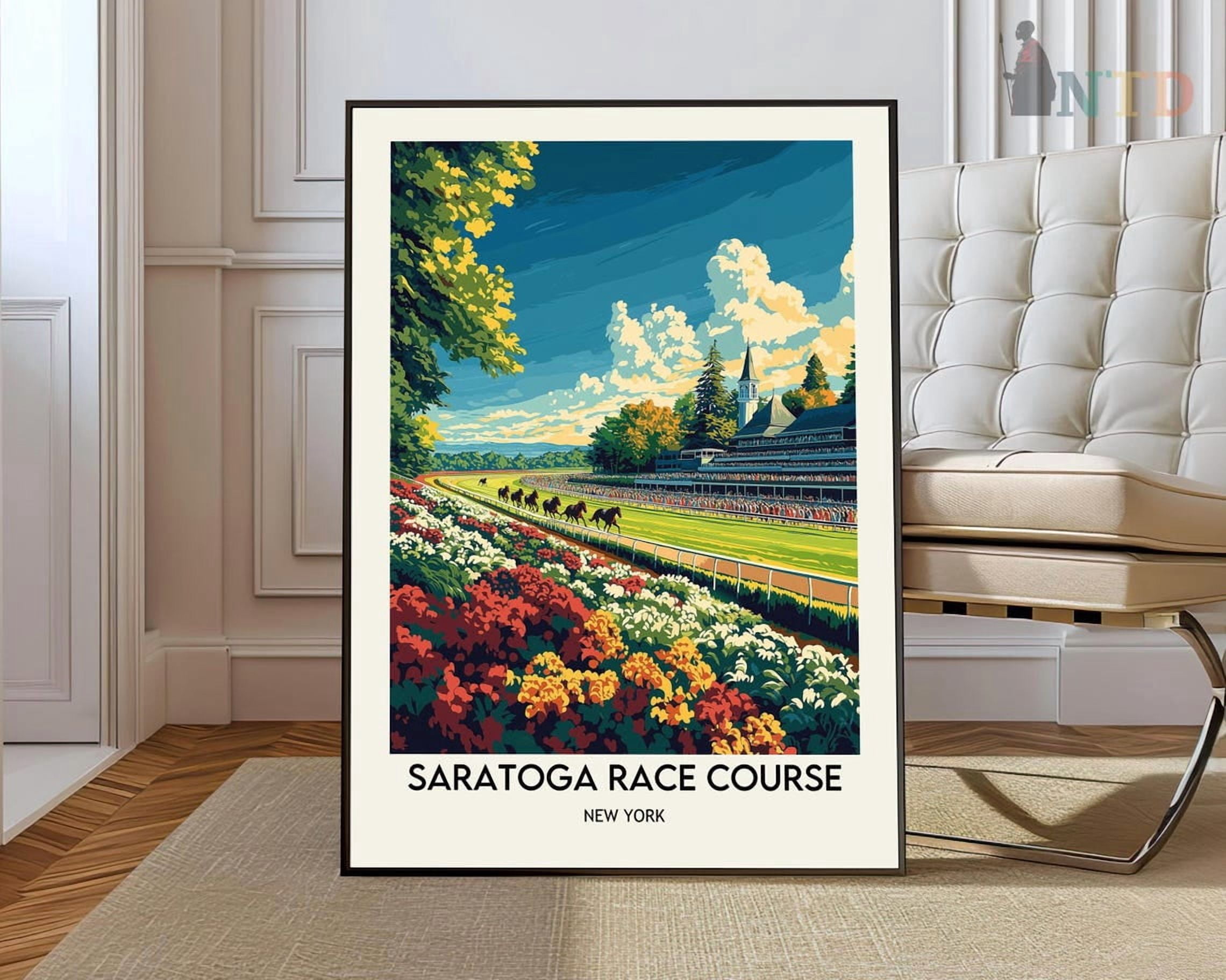 Saratoga Race Course New York Wall Art Print, Horse Racing Decor ...