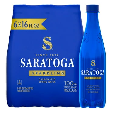 Saratoga Sparkling Spring Water, 16 fl oz, 6-Pack Plastic Bottles
