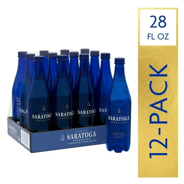 Saratoga Sparkling Spring Water, 28 fl oz, 12 Pack Plastic Bottles