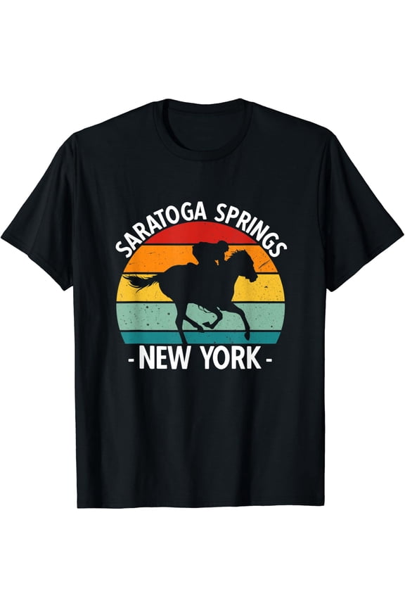 Saratoga Springs New York Toga Horse Racing T-Shirt All Size S-5Xl