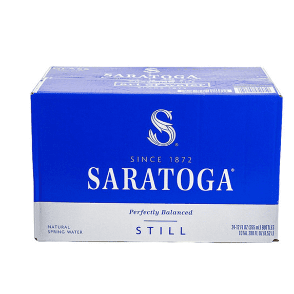 Saratoga Still Natural Spring Water, 24 Pack 12 fl oz Glass Bottles