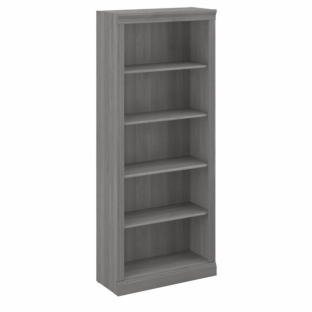 Saratoga Traditional 5-Shelf Adjustable Bookcase in Modern Gray