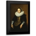 thumbnail image 1 of Sarburgh, Bartholomeus 13x18 Black Modern Framed Museum Art Print Titled - Portrait of a Lady, 1 of 5